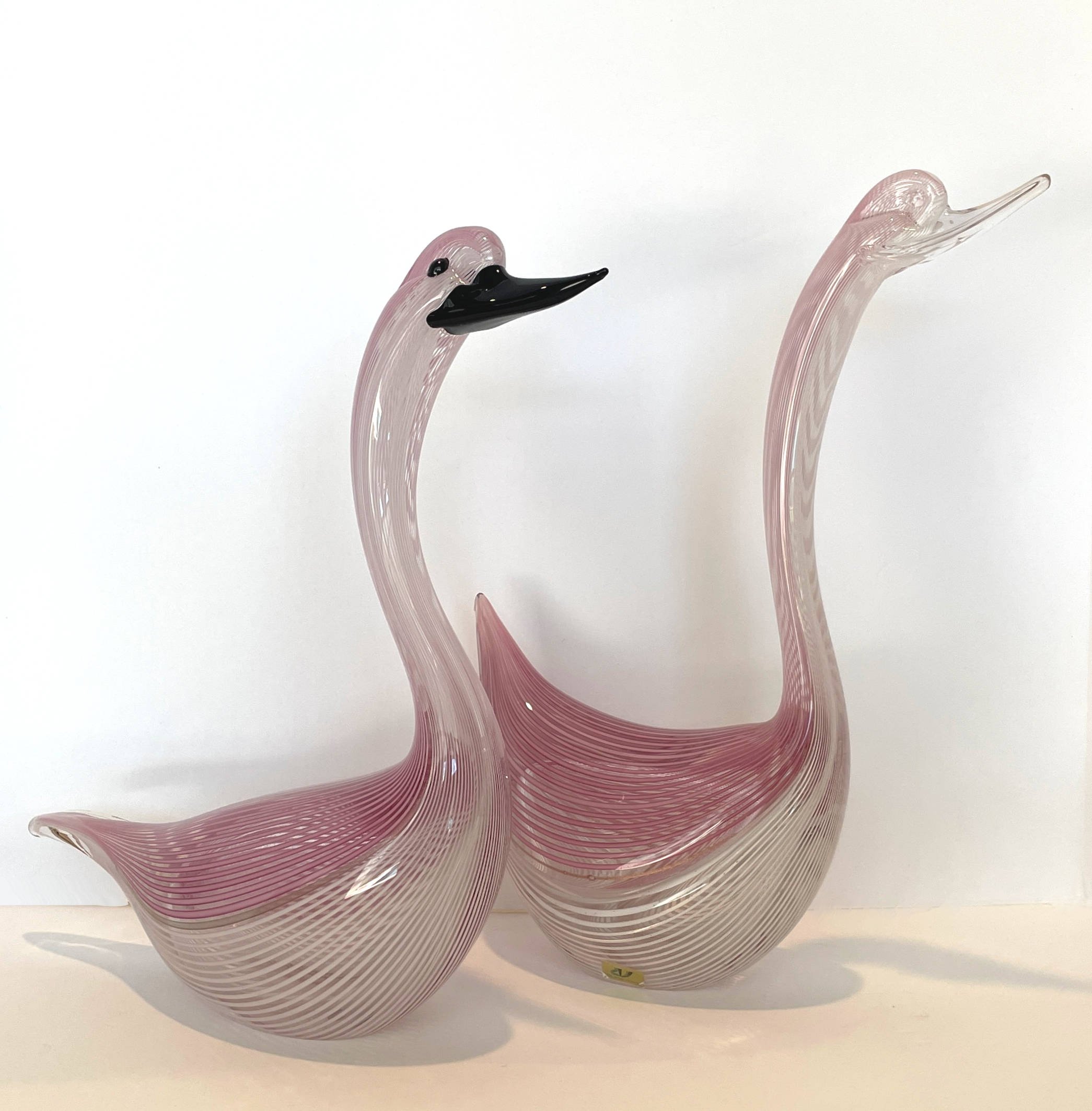 Encore Furniture Gallery-Pair - Italian Art Glass Birds by F